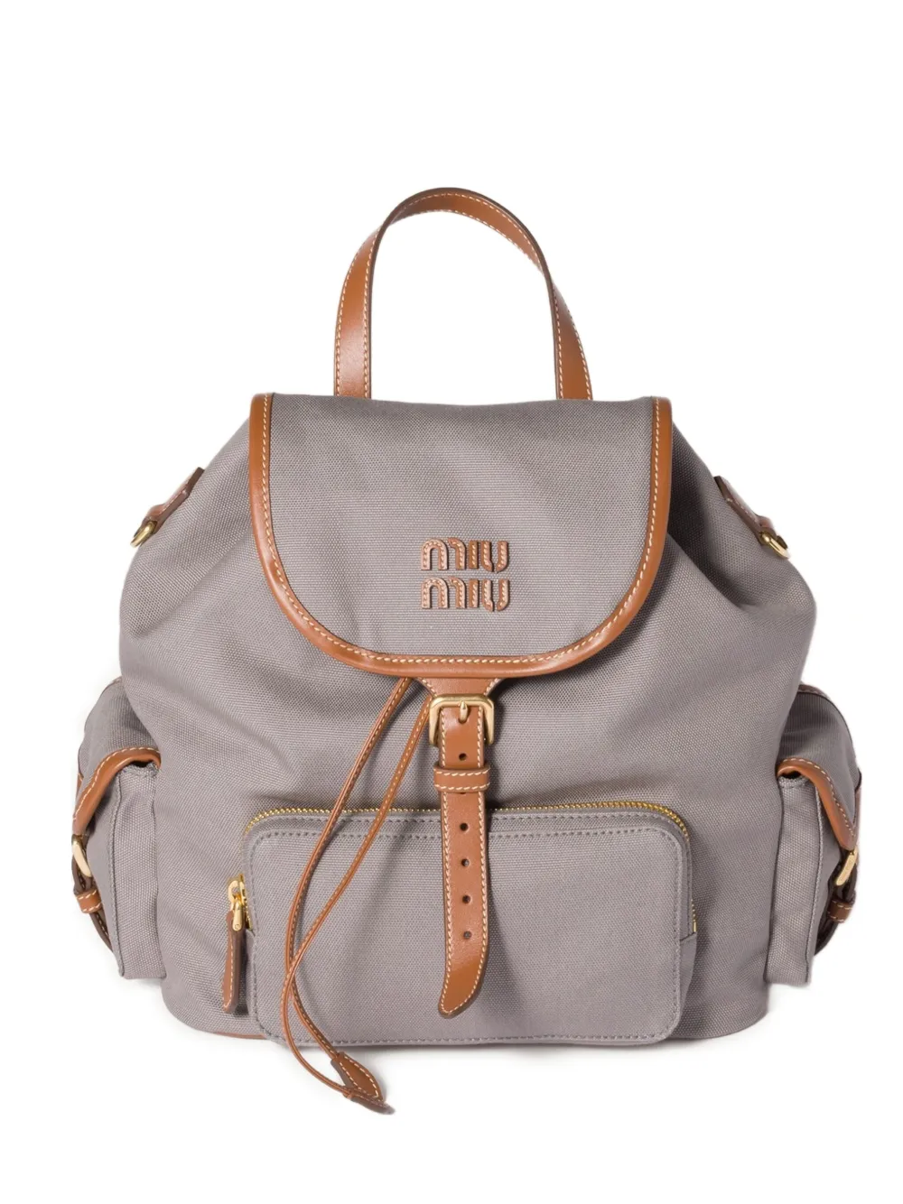 

Рюкзак с откидным клапаном MIU MIU, серый