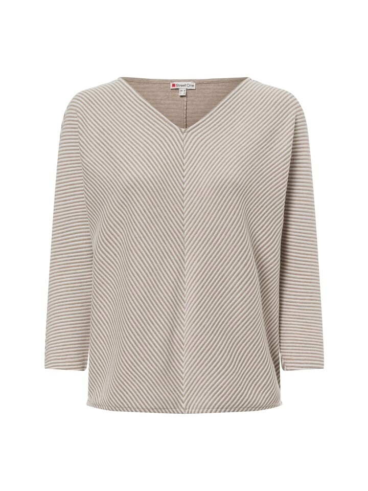 

Футболка Street One Langarmshirt, цвет beige mehrfarbig