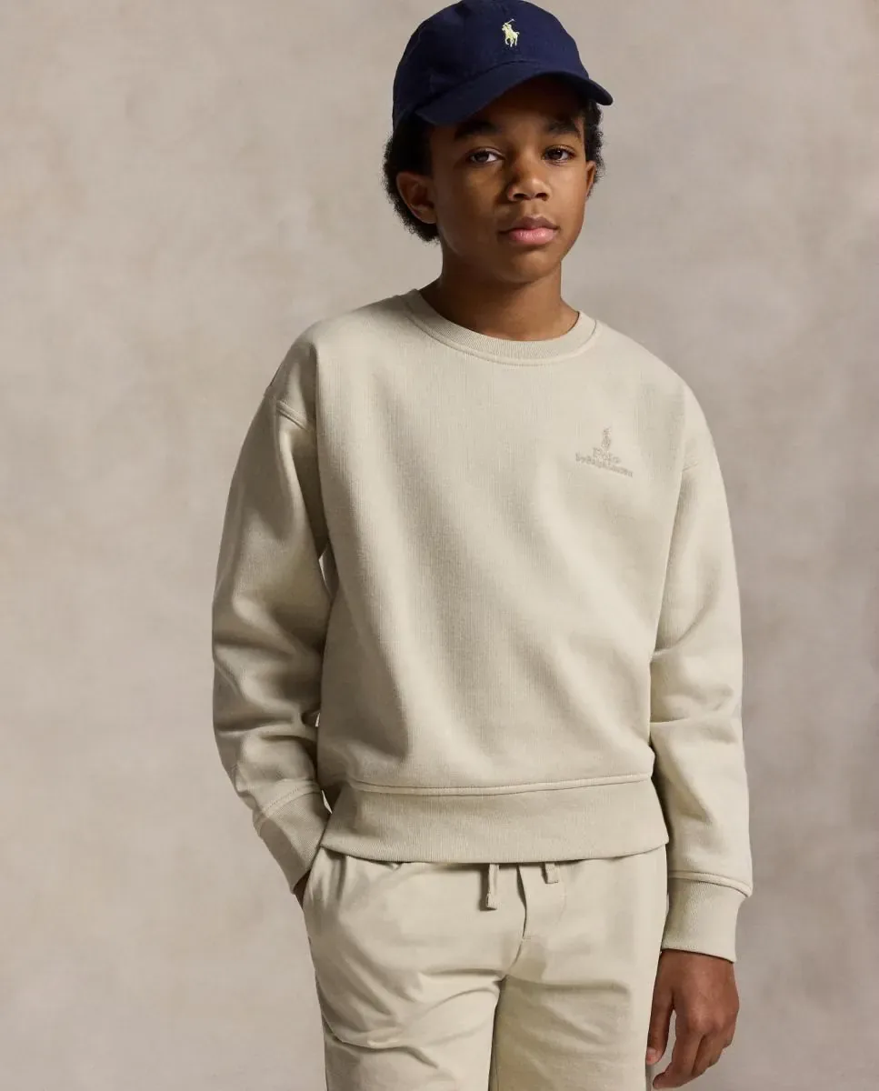 Унисекс толстовка из флиса с логотипом Polo Ralph Lauren, Natural