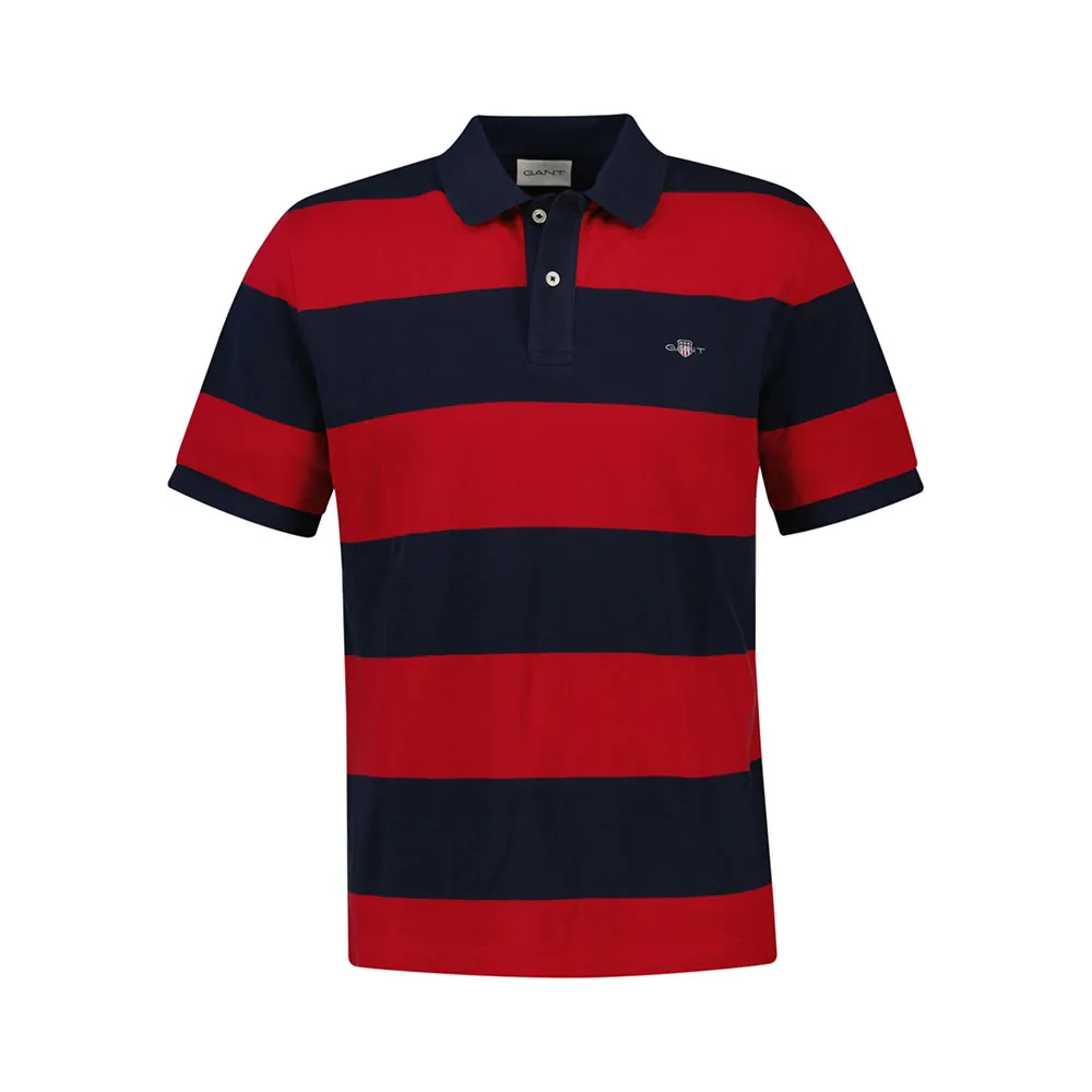 

Поло с коротким рукавом Gant Block Stripe, красный