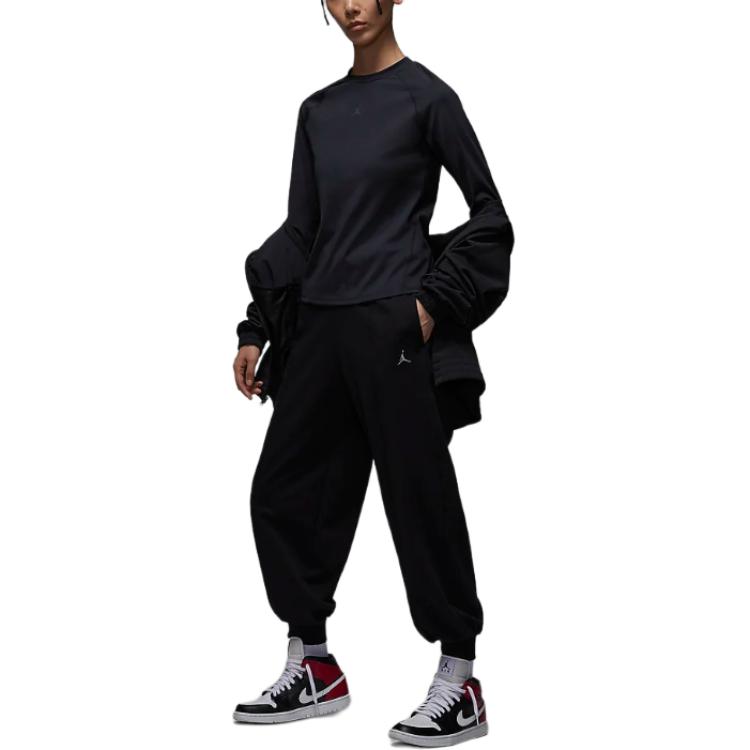 Спортивная футболка Dri FIT с регланными рукавами Женская Черная Jordan — фото 4