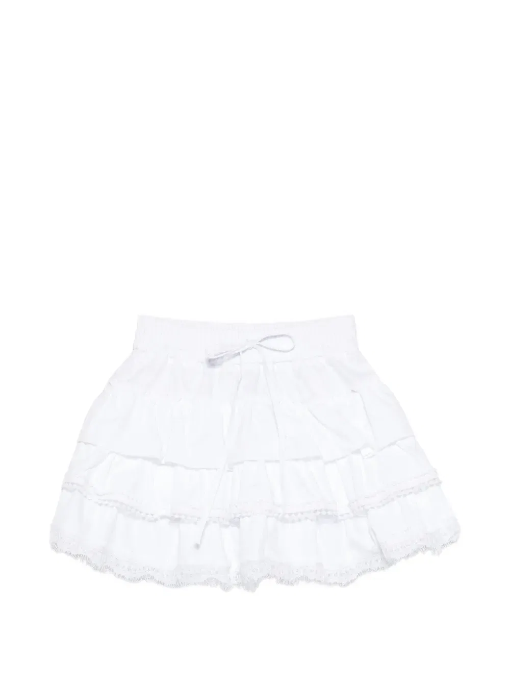Юбка с оборками Ermanno Scervino Junior, белый