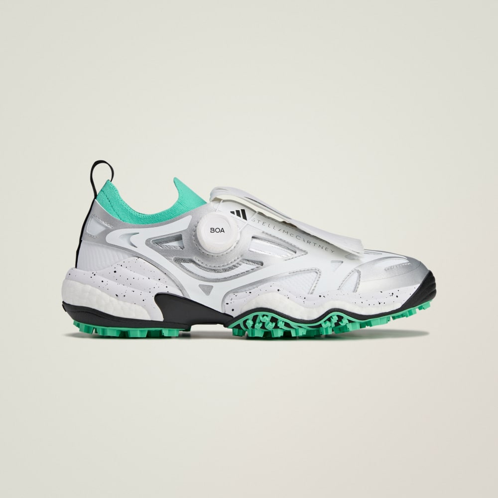 Кроссовки Adidas by Stella McCartney Codechaos BOA Shoes, цвет Core White/Bright Green/Silver Metallic — фото 3