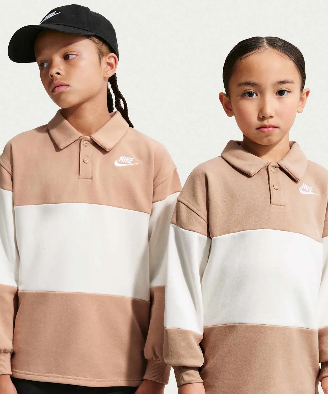 Регбийная рубашка Nike Sportswear Club для детей, из французского трикотажа, коричневая