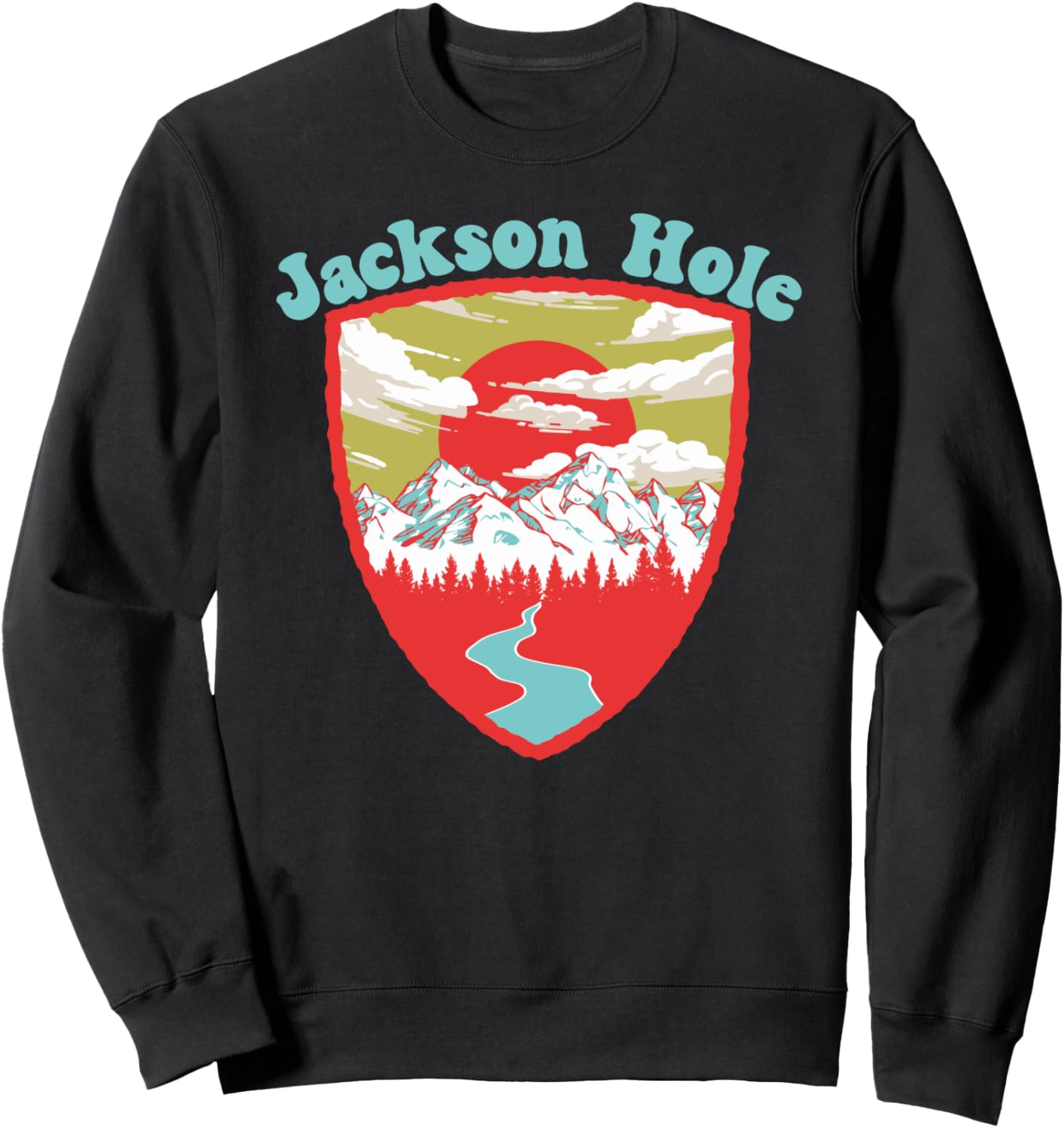 

Винтажная толстовка Jackson Hole с эмблемой «Горы и природа» в стиле ретро Symbiosis Supply Co., черный
