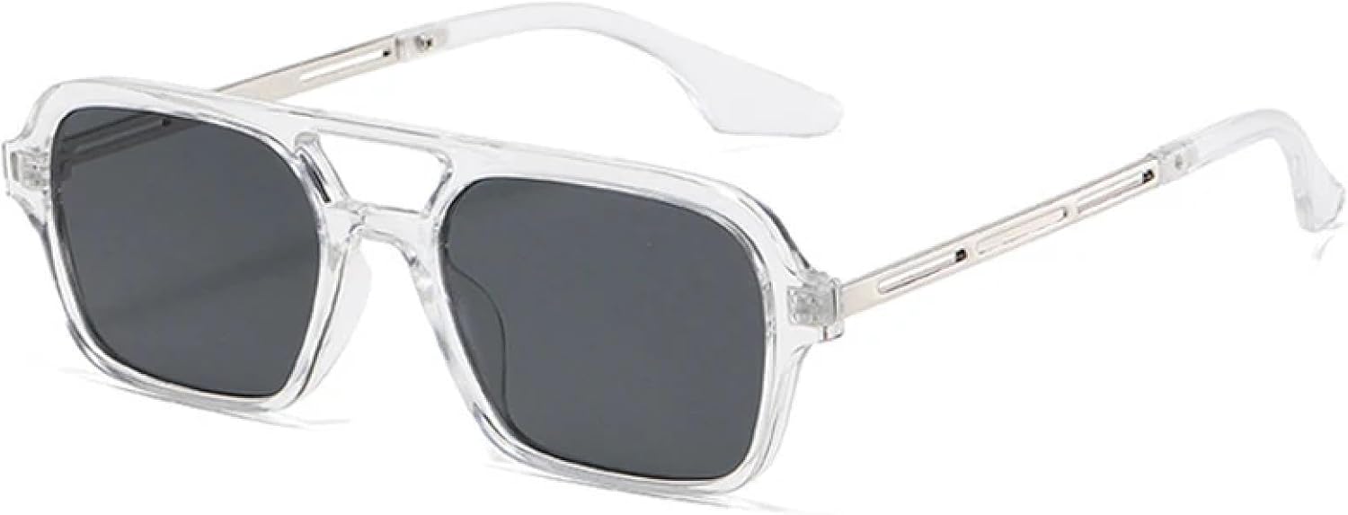 

Ретро солнцезащитные очки для женщин, модные, с прозрачными линзами цвета океана, защита от УФ-излучения UV400, модные для мужчин, металлические HHZZYVY, Transparent Grey