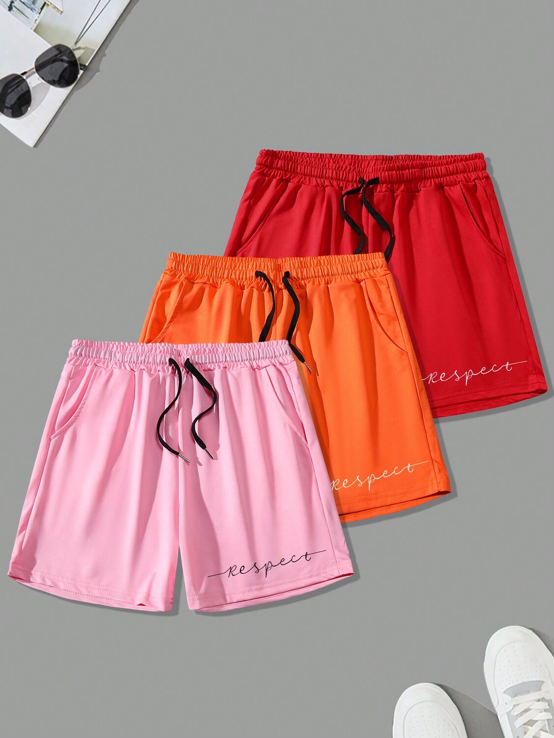 

Шорты мужские Manfinity Hypemode с эластичным поясом и буквенным принтом, красный / оранжевый / желтый