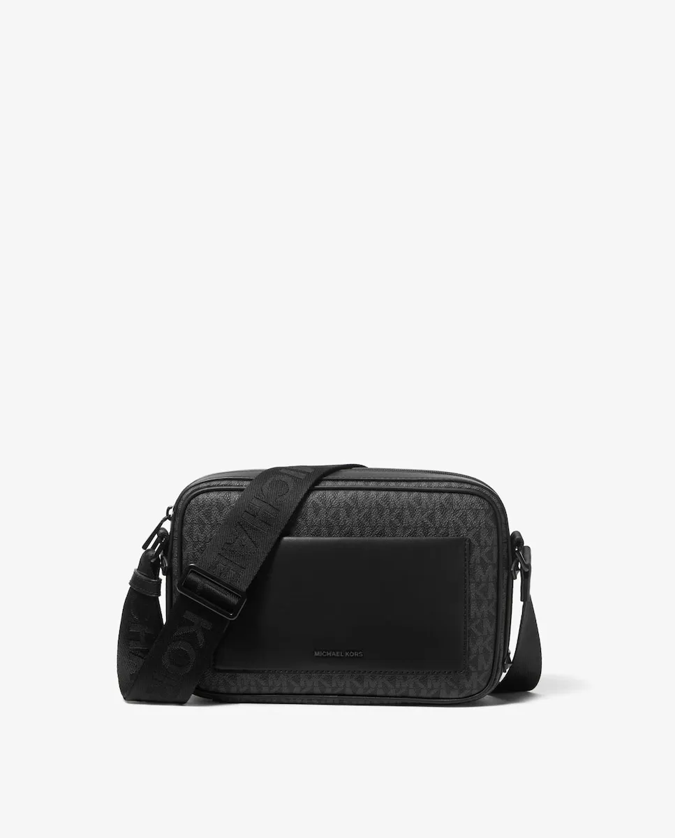 

Женская сумка-бандо Maeve с логотипом и принтом в виде ленты Michael Michael Kors, черный