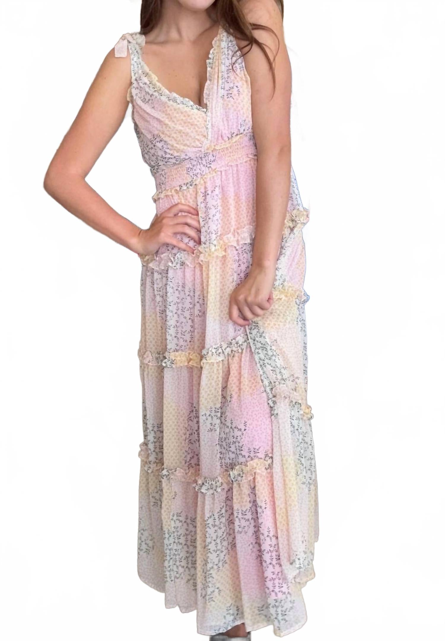 

Многослойное макси-платье в разноцветной гамме FAIRE, мультиколор