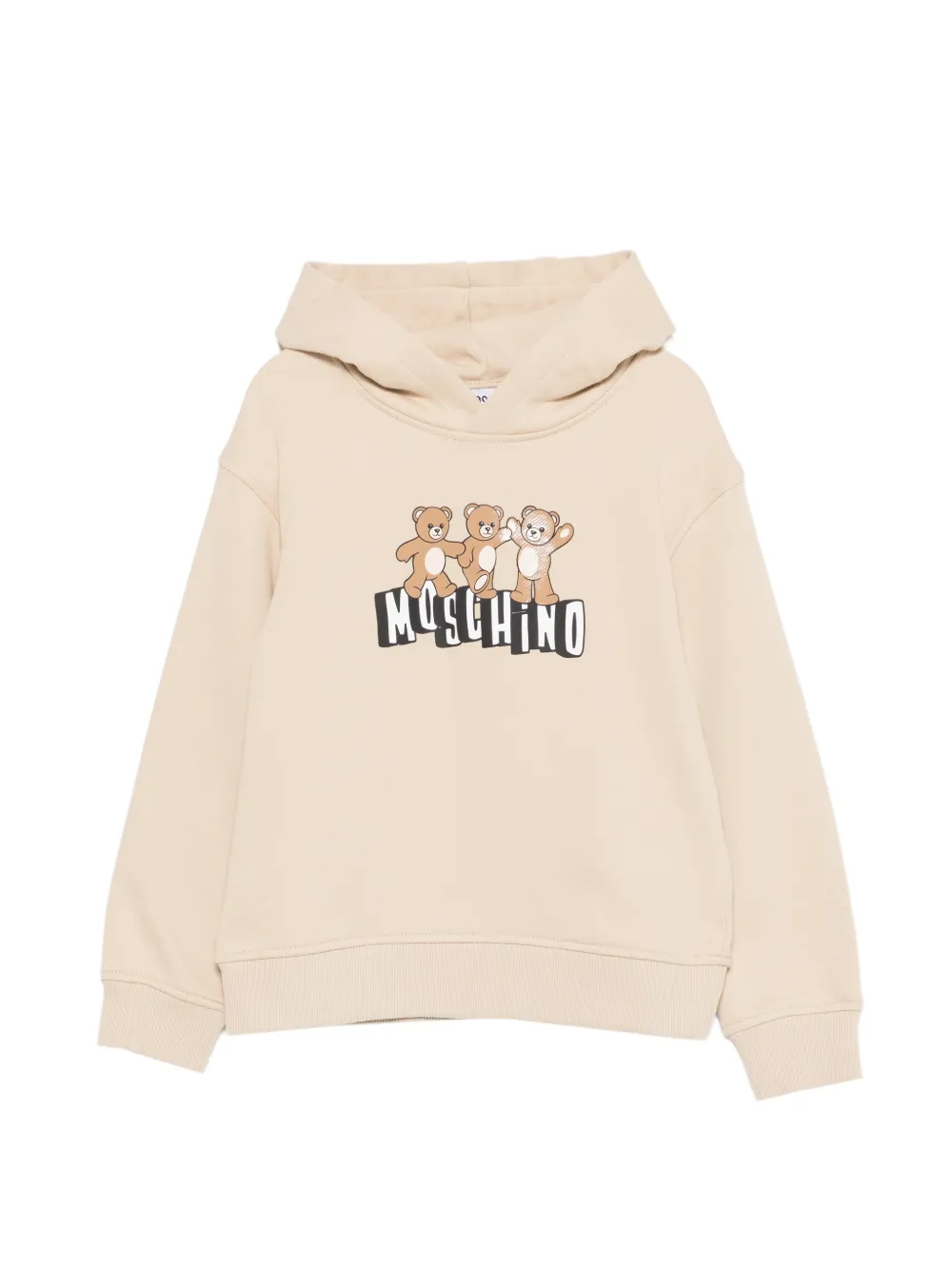 

Худи с графическим принтом Moschino Kids, бежевый