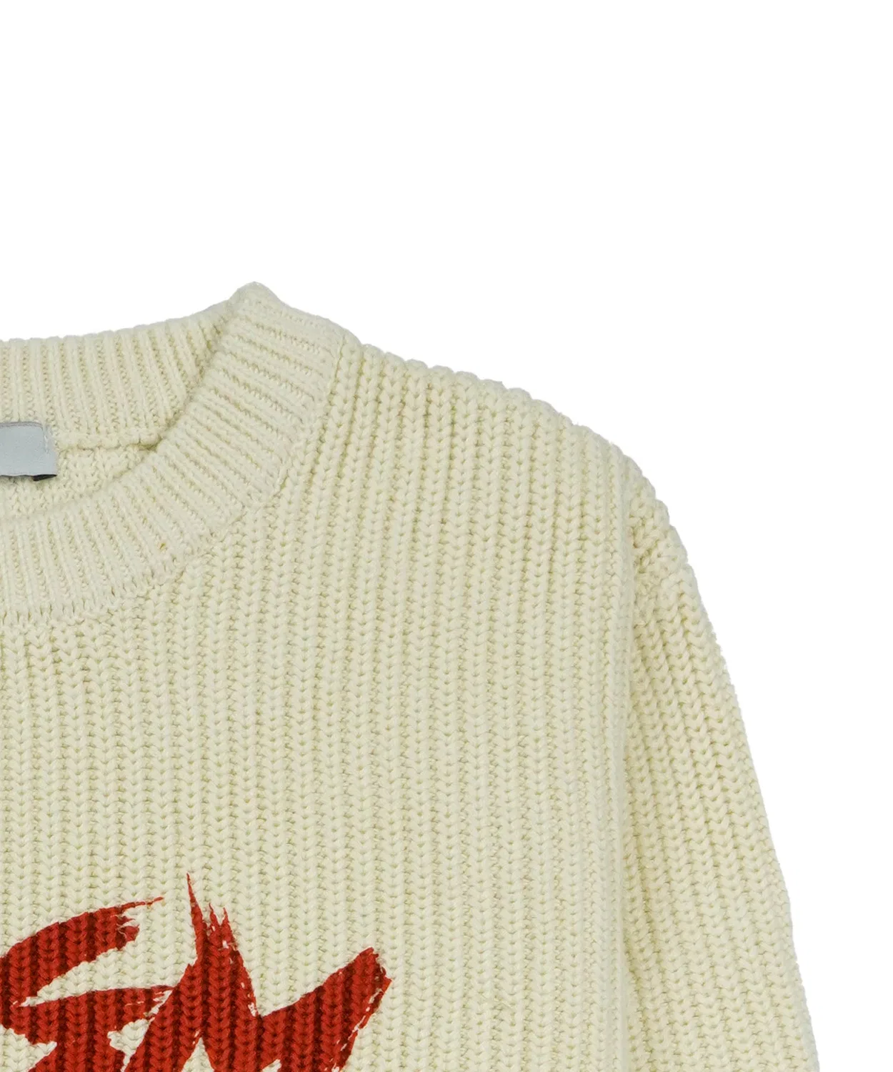 Свитер MSGM Kids с граффити логотипом, хлопок, кремовый — фото 3