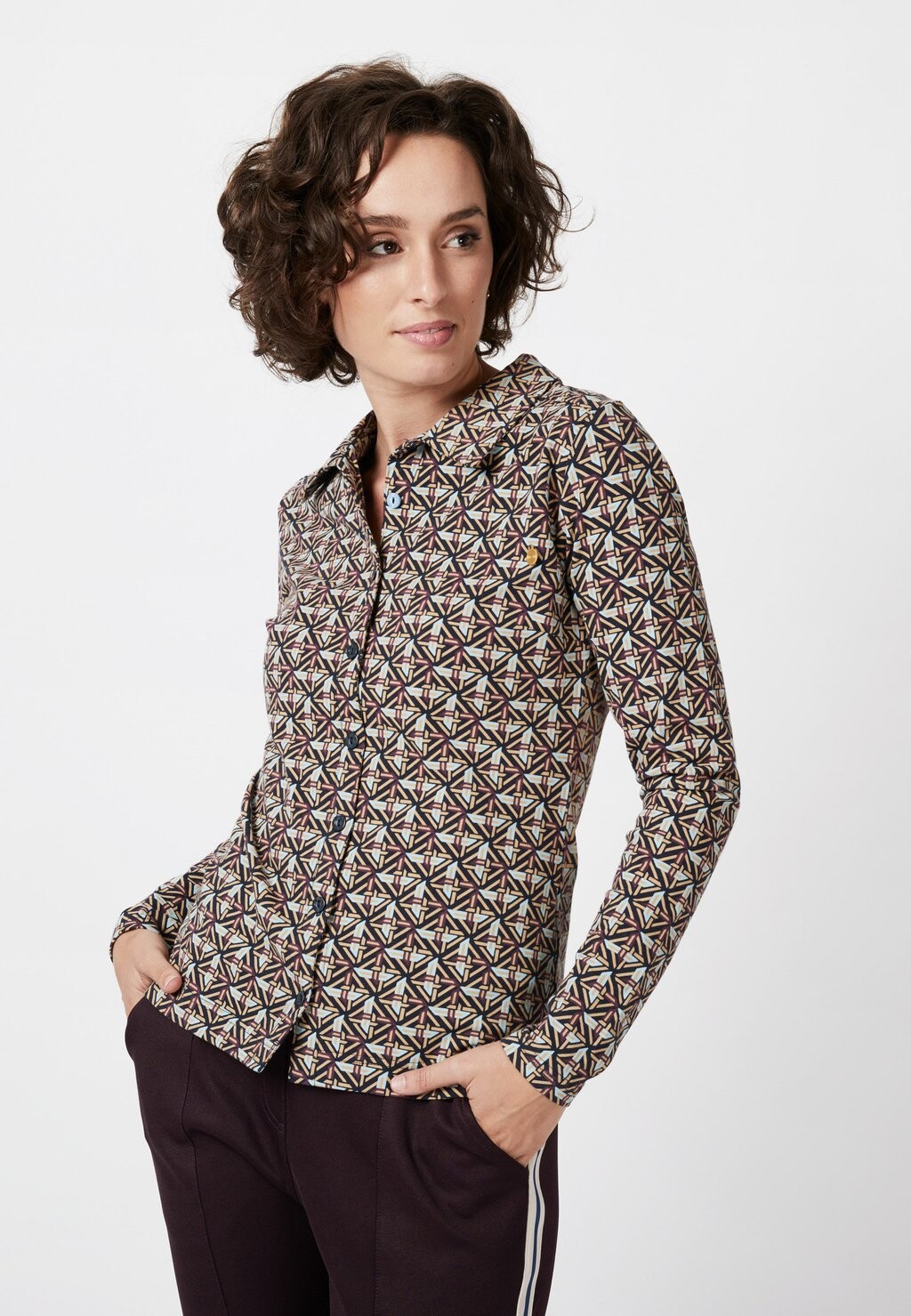 

Блузка-рубашка REASON -WITH GRAPHIC PRINT 4funkyflavours, цвет dark blue