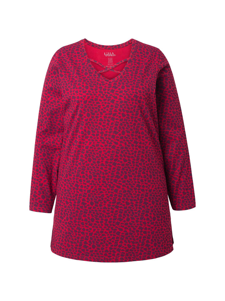

Длинная рубашка рубиново-красного цвета Ulla Popken