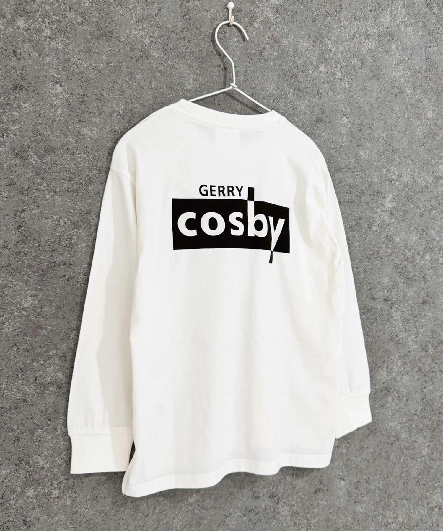Детская футболка с логотипом Gerry Cosby с длинным рукавом белого цвета