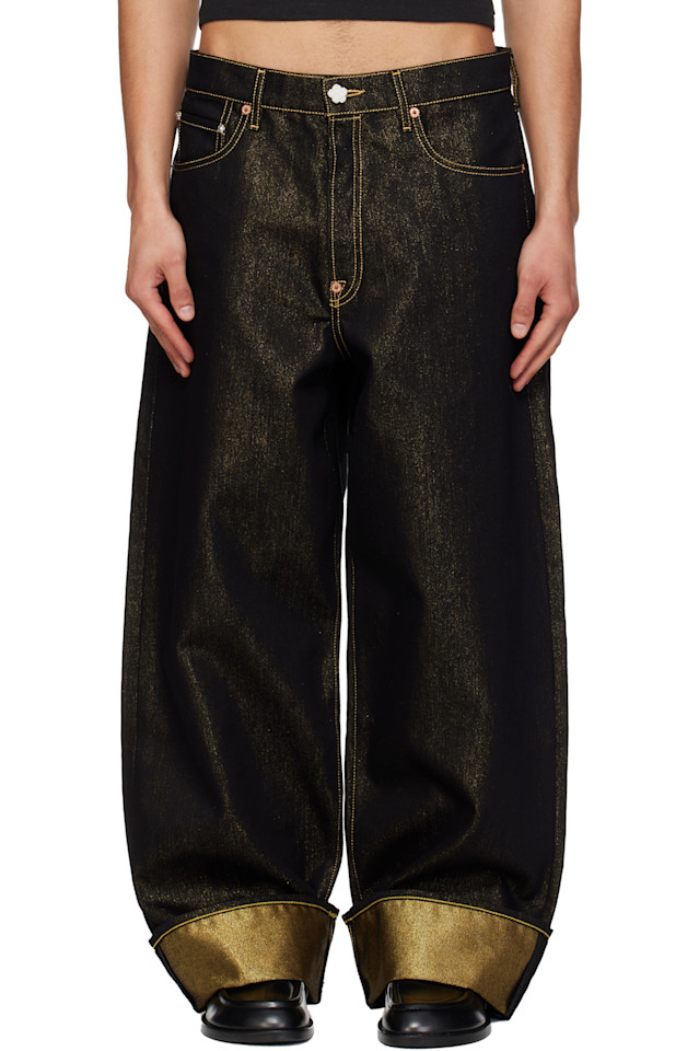 

Kenzo Черные джинсы с подворотами и широким кроем