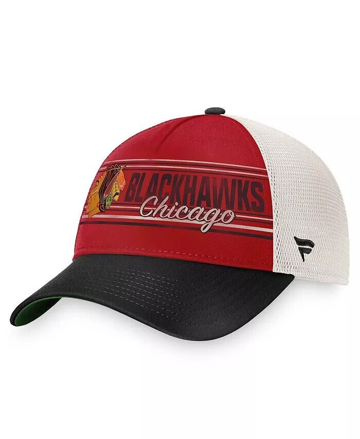 

Мужская красно-черная кепка Chicago Blackhawks True Classic Retro Trucker Snapback Fanatics