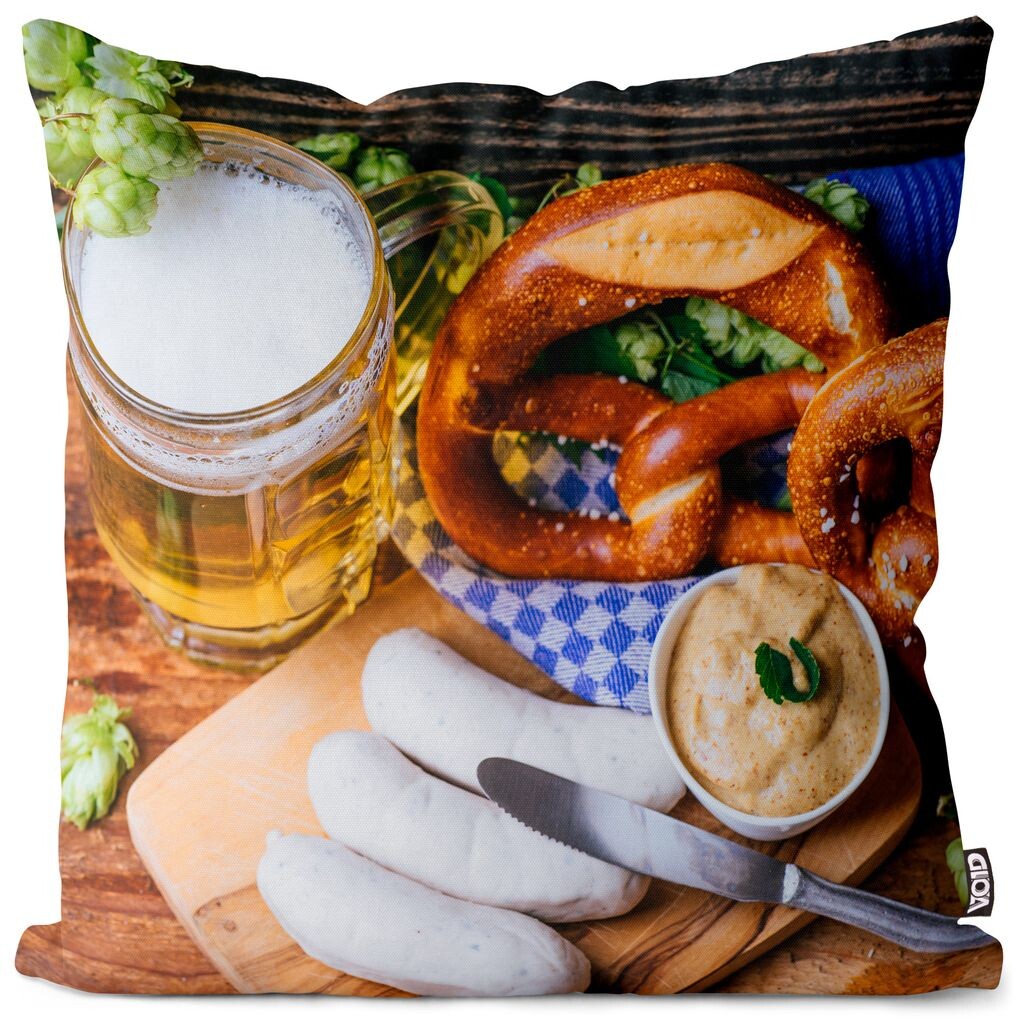 

VOID Weißwurst Breze Чехол на подушку для пива Полиэстер Водонепроницаемая подушка для улицы и дома Размер: 60 x 60 см