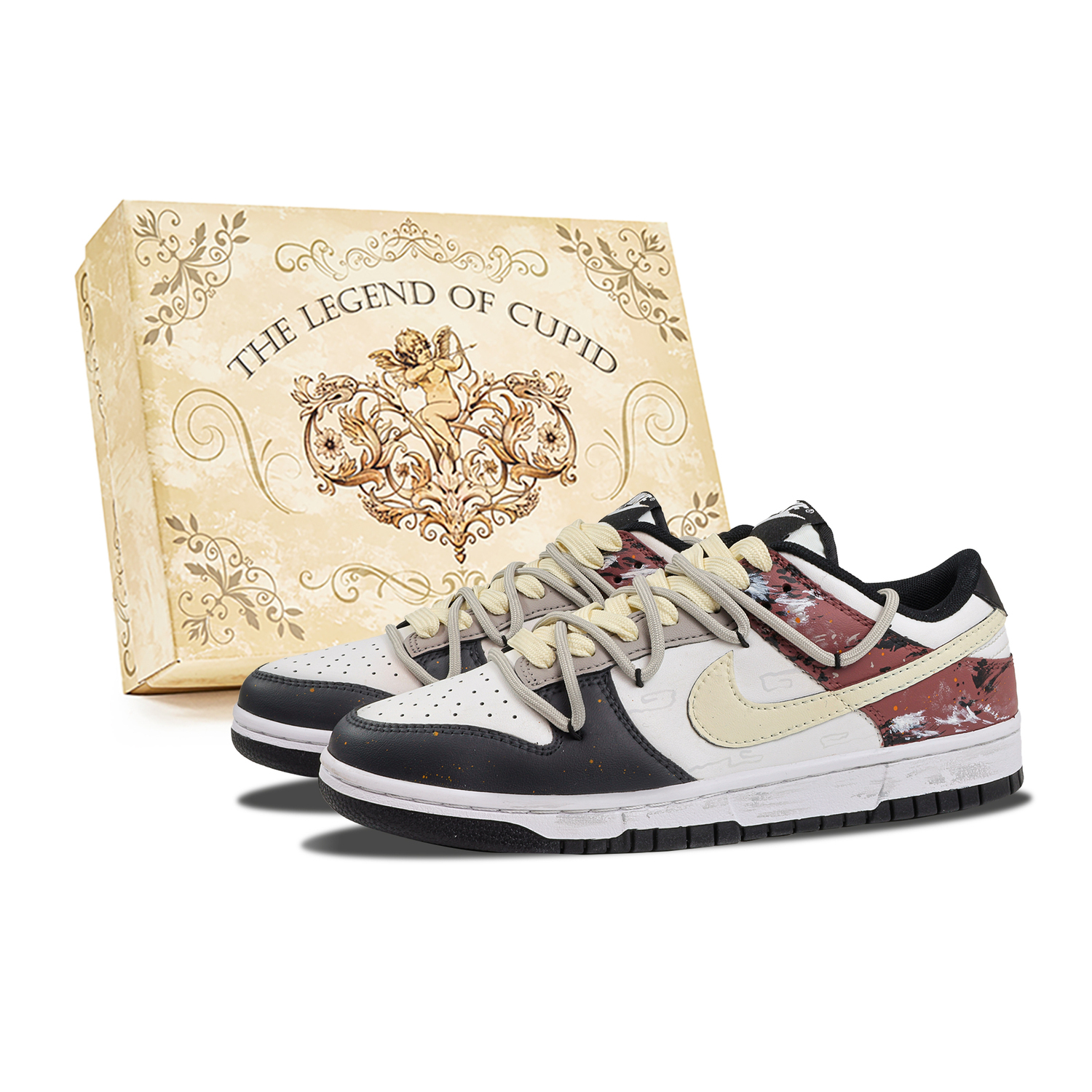 

Nike Dunk Graceful Glimpse устойчивые к истиранию и скольжению низкие кроссовки для скейтбординга Unisex красные