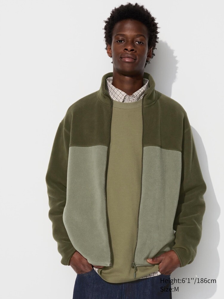 

Флисовая куртка на молнии Uniqlo, цвет 57 зеленый