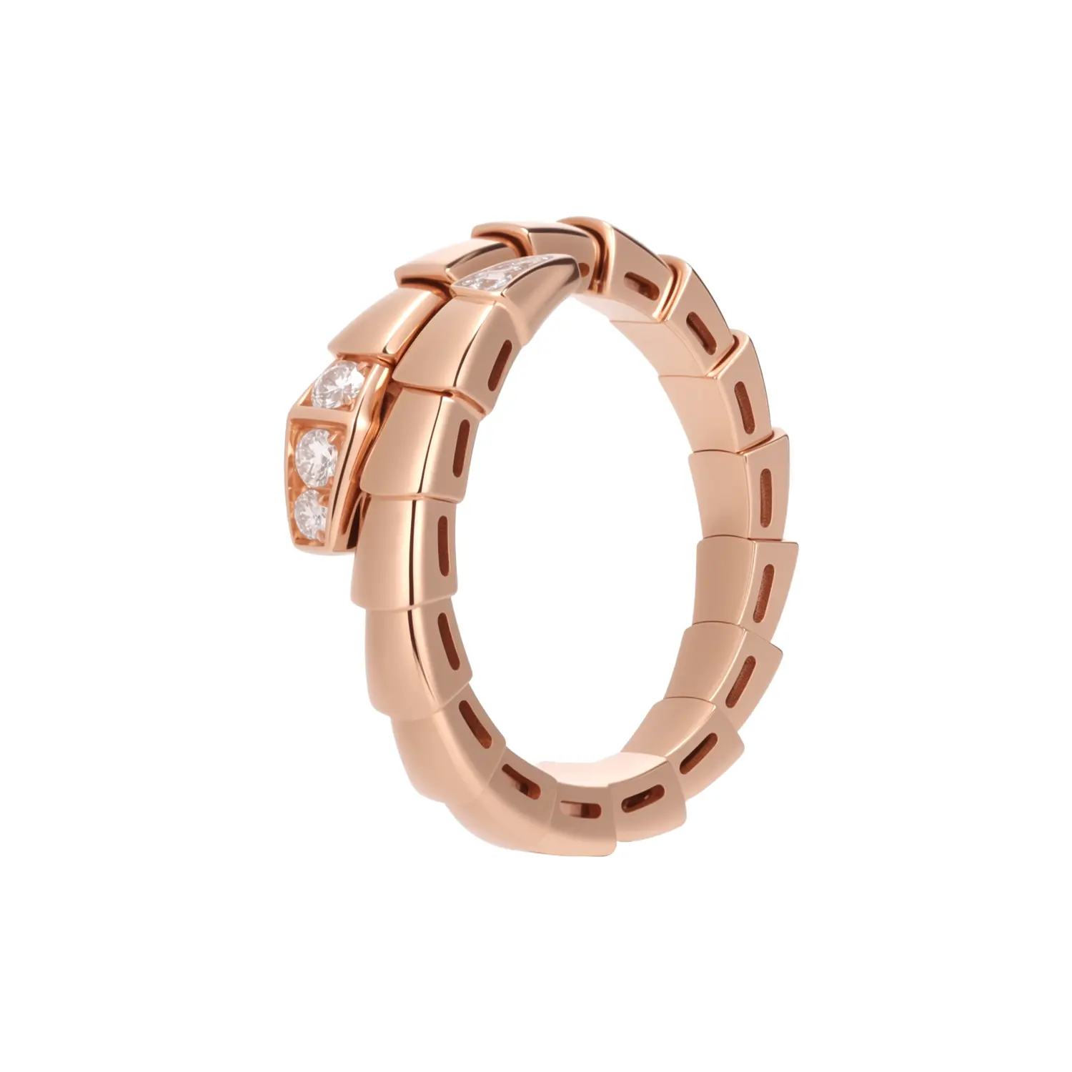BVLGARI Кольцо с бриллиантом Rose Gold для женщин — фото 2