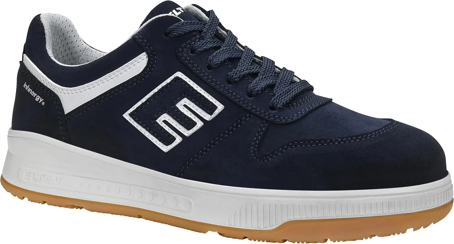 Защитные ботинки ELTEN JAMAIN XXST Blue Low ESD S3S для мужчин и женщин, изготовлены из кожи и стального носа, легкие, спортивные, сине-белые