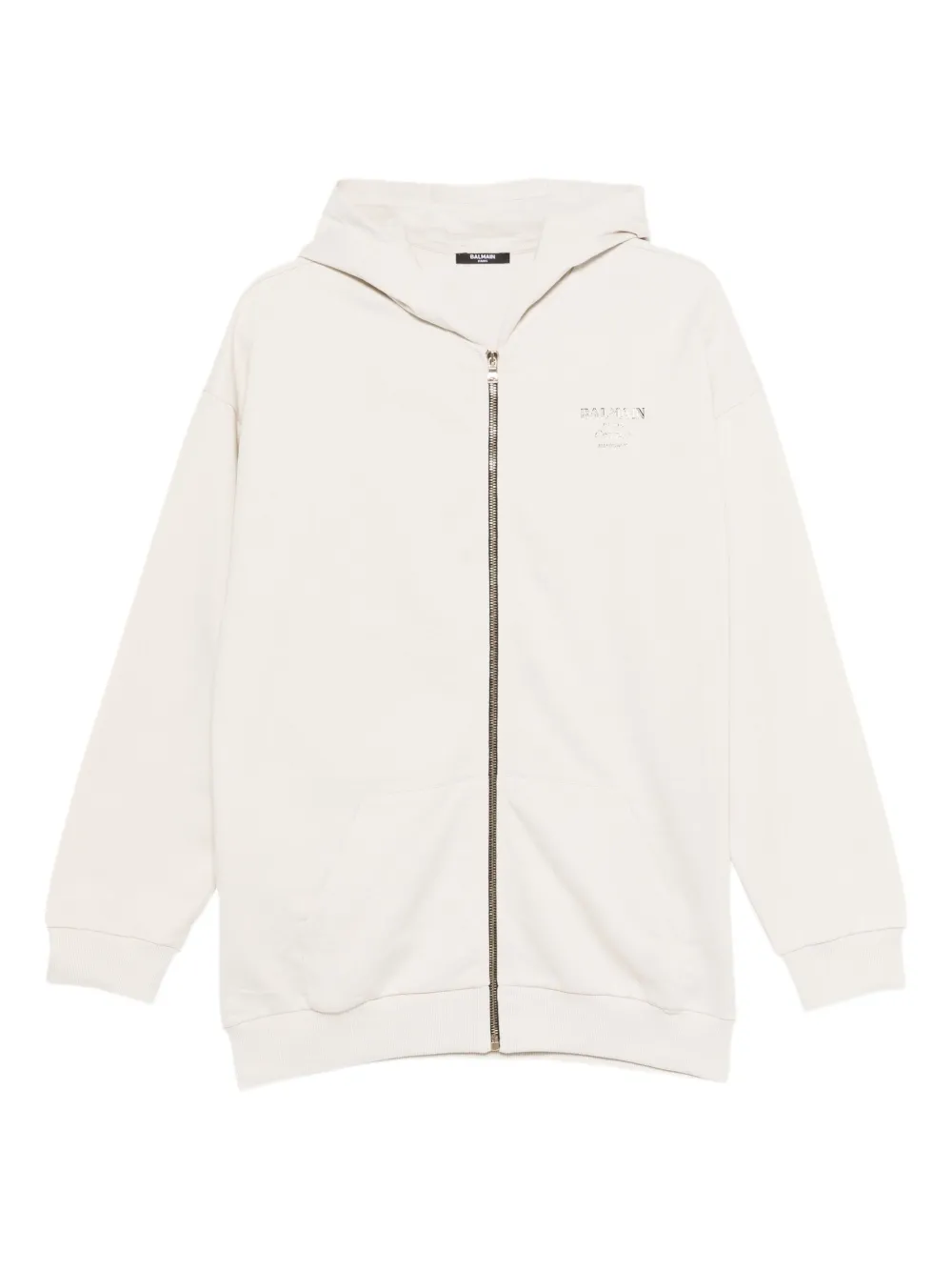 

Худи на молнии с логотипом Balmain Kids, нейтральный