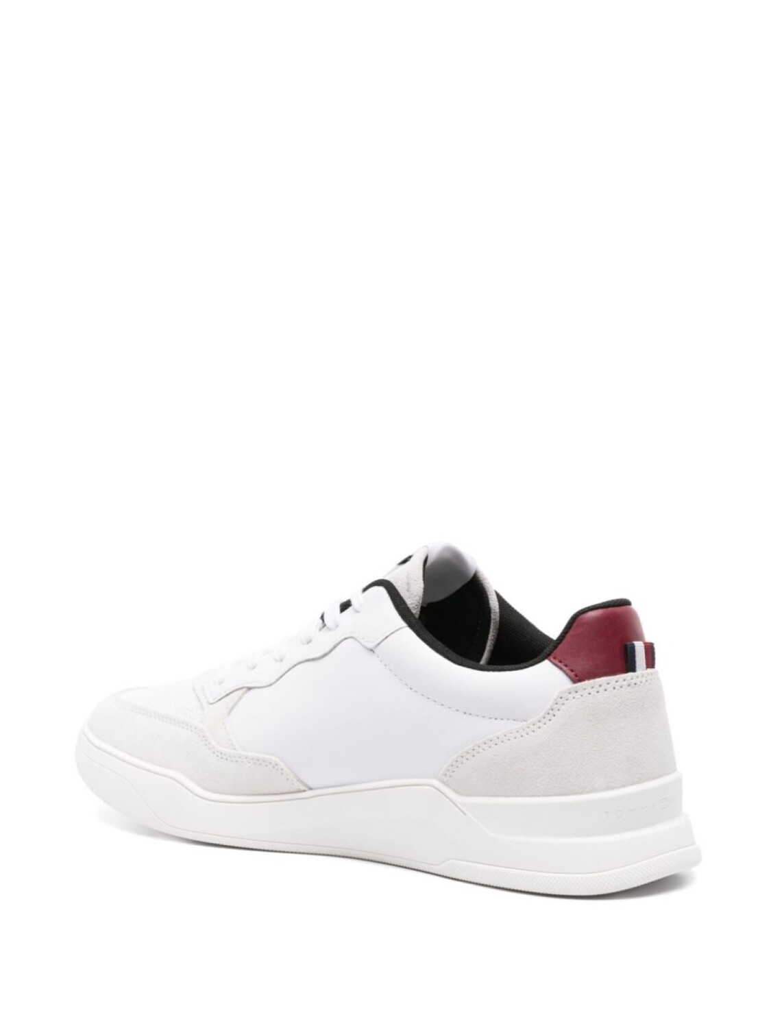 Tommy Hilfiger кроссовки из кожи Cupsole с высокой подошвой, белый — фото 3