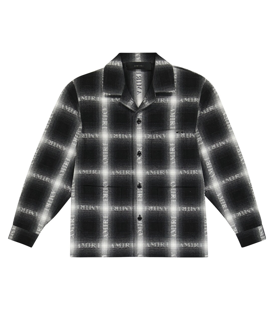 

Рубашка в клетку с логотипом Amiri, черный