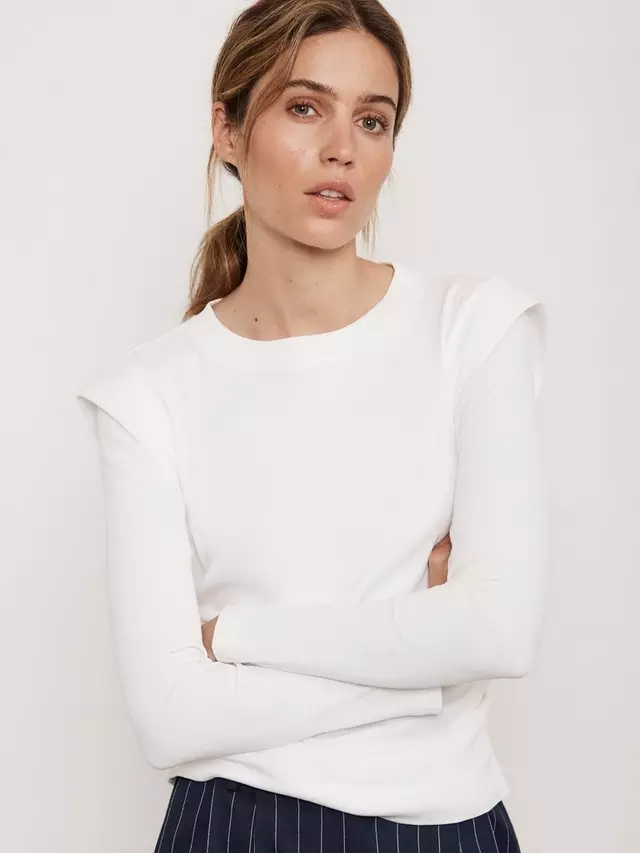 

Топ Mint Velvet Extended Shoulder, белый