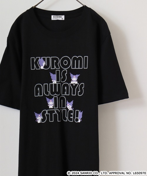 

Футболка с коротким рукавом, принт персонажи Sanrio, черный