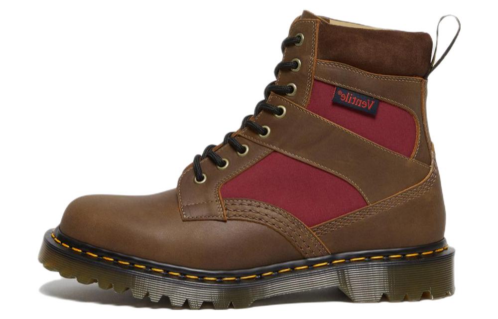 Dr.Martens Ботинки Dr. Martens 1460, сделаны в Англии, с мягкой вставкой, на шнуровке, цвета «Brown Dockyard Oxblood»