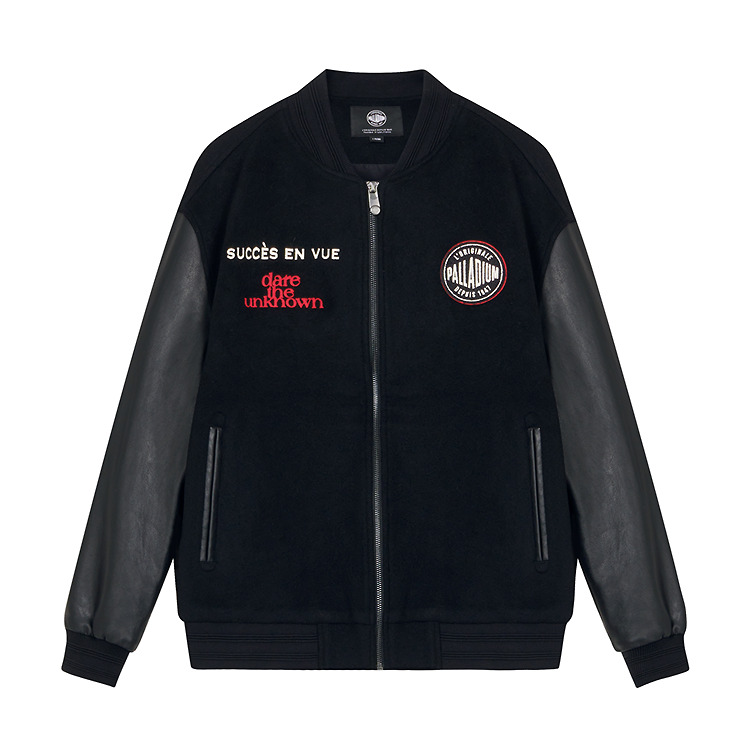 

Palladium Куртка унисекс, свинцовая, черная, бейсбольный воротник, средней жесткости, другие