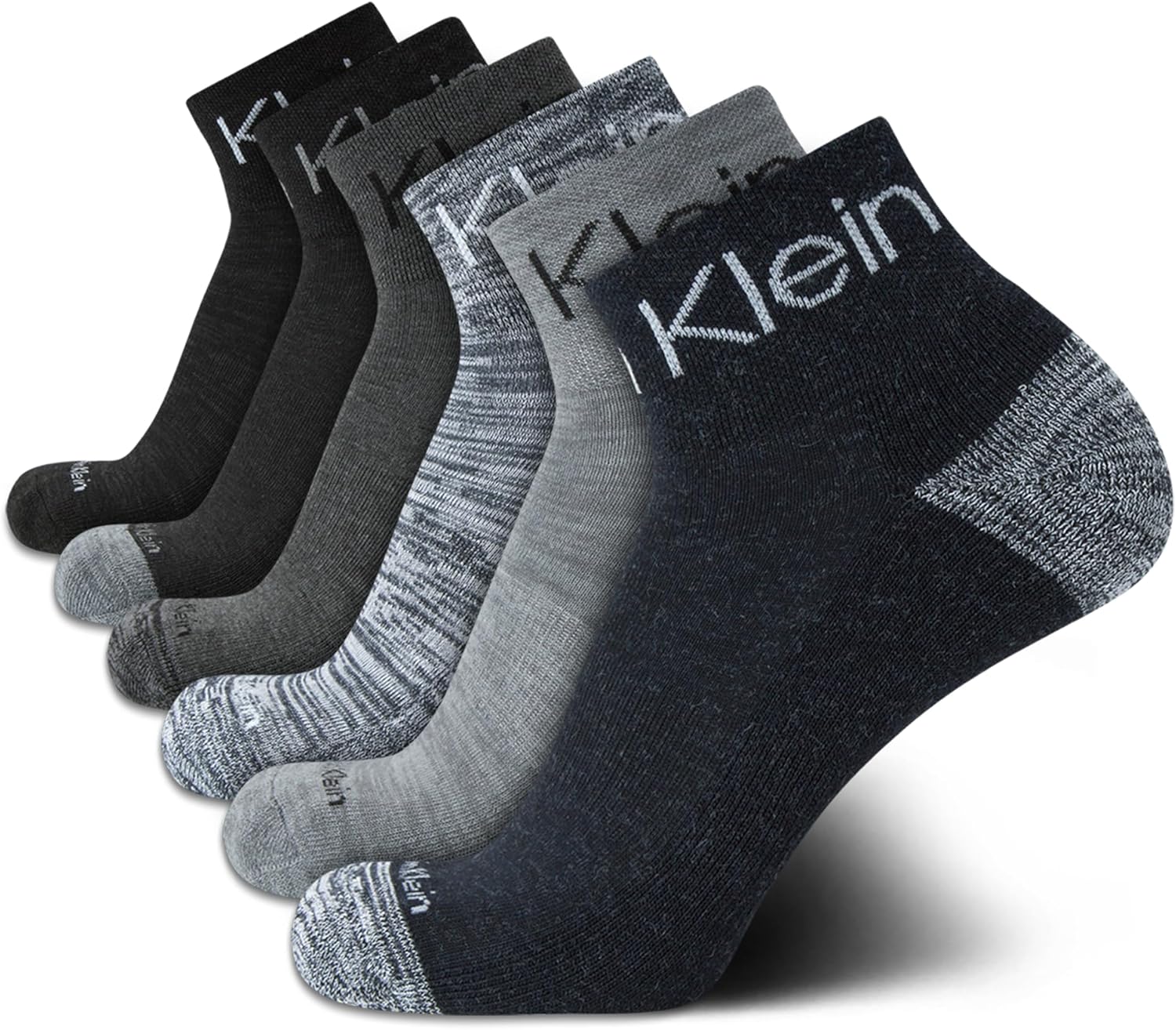 

Мужские носки Calvin Klein High Quarter - 6 пар дышащих мягких амортизирующих мини-носков для мужчин (размер обуви: 7-12), Assorted