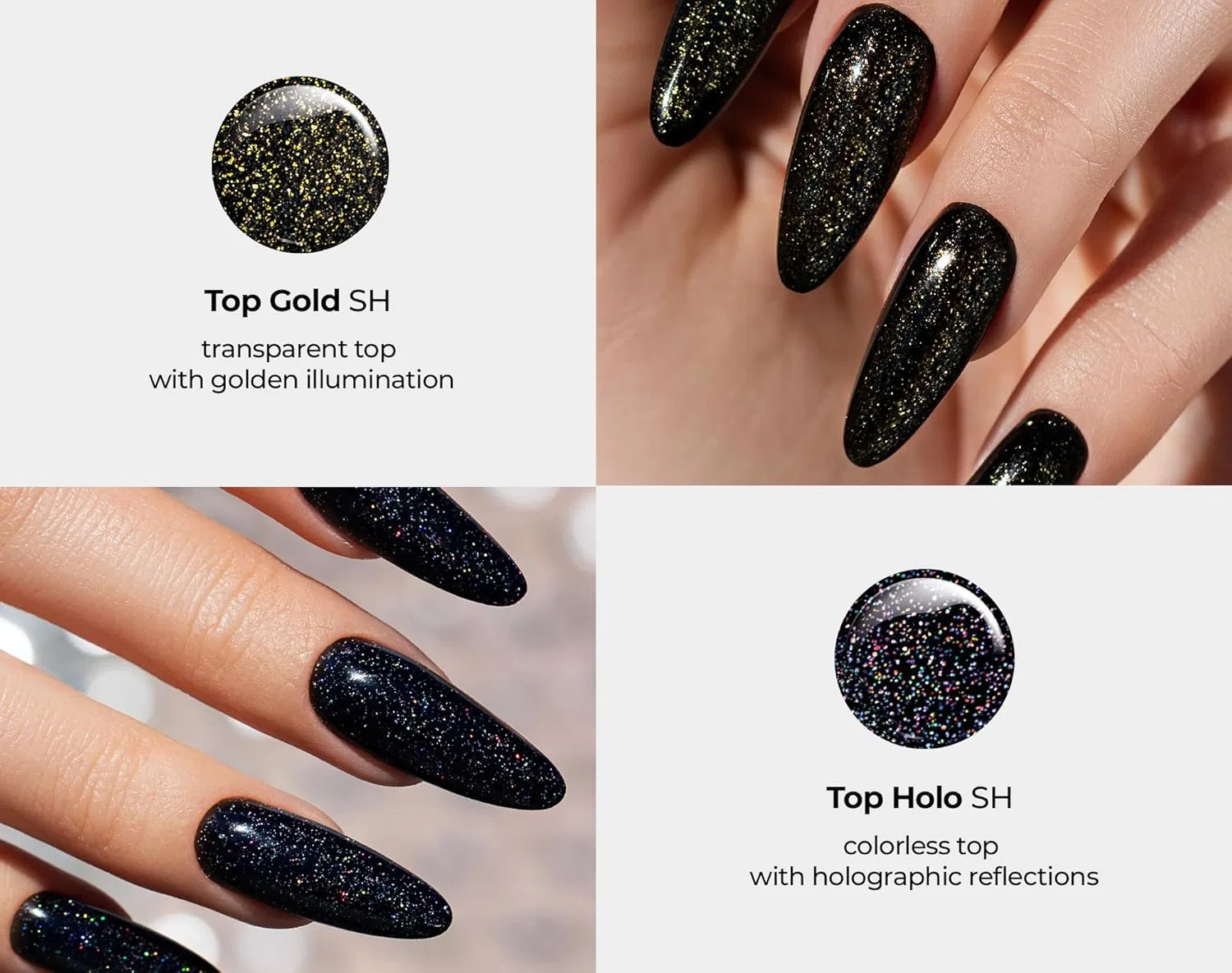 Верхнее покрытие для гель-лака Victoria Vynn Top SHIMMER без липкого слоя UV LED (Top Gold, 8 мл) Victoria Vynn, Top Gold — фото 3