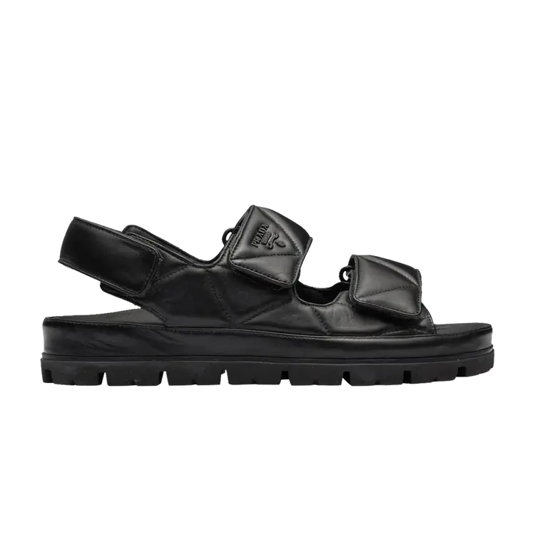 Кроссовки Prada Wmns Padded Nappa Sandal 'Black', черный