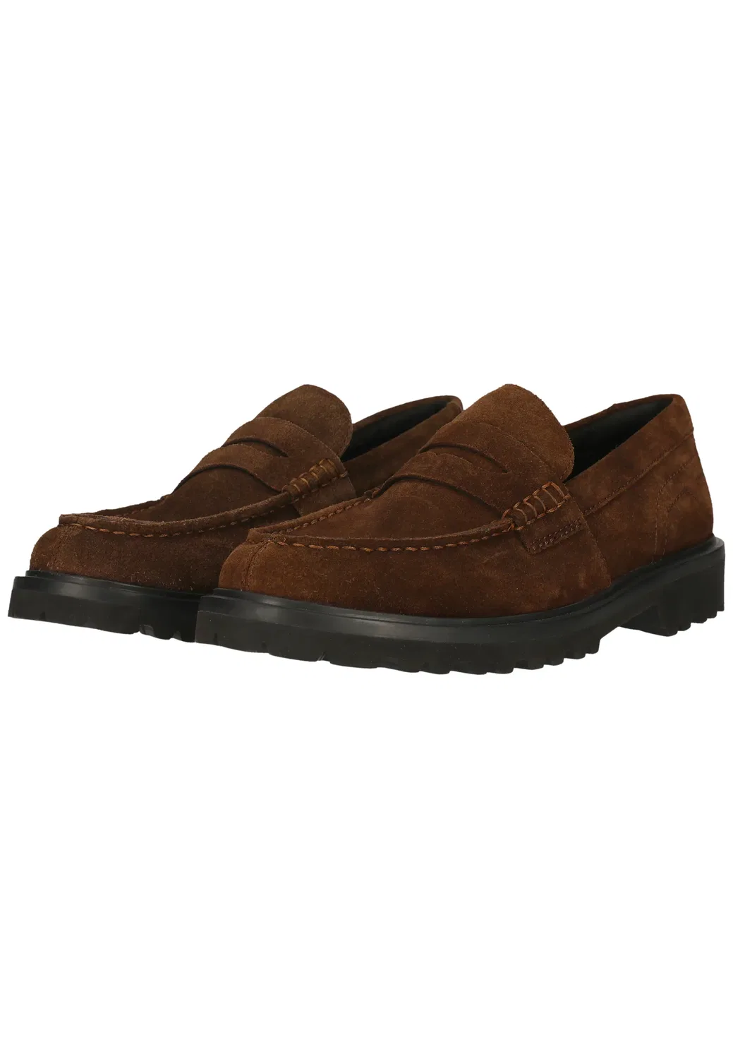 Кроссовки на толстой подошве Clarks, темно-коричневый замш — фото 2