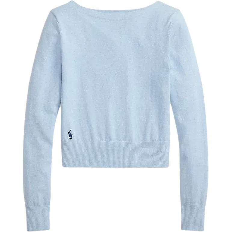 Свитер с длинным рукавом на пуговицах Polo Ralph Lauren, Heather Blue
