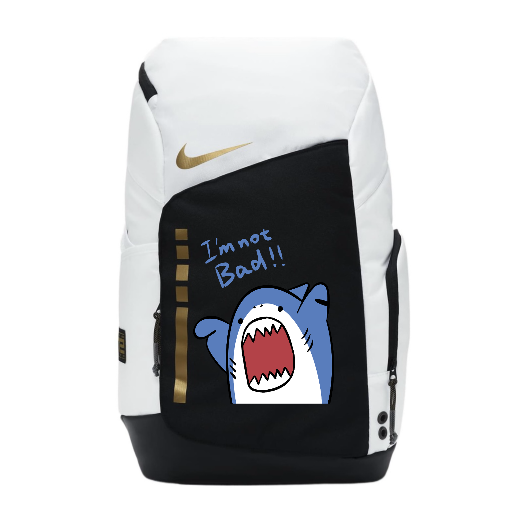 

Nike Тканевый рюкзак унисекс черный белый, Shark