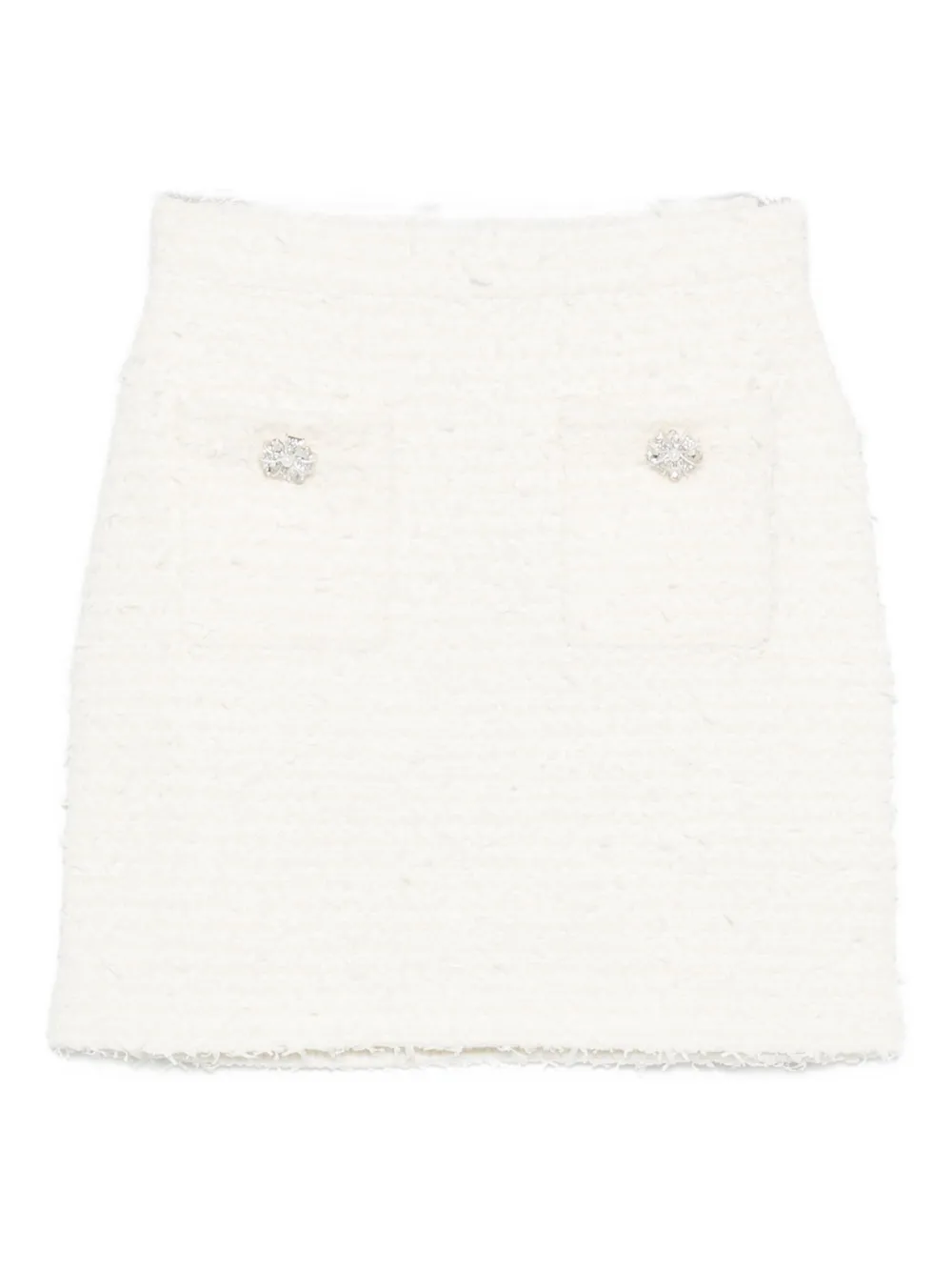 

Юбка из твида с декором Self-Portrait, нейтральный