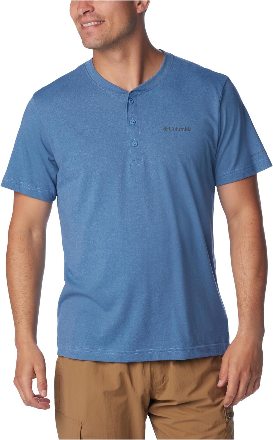

Футболка Columbia Thistletown Hills Short Sleeve Henley, цвет Skyler heather