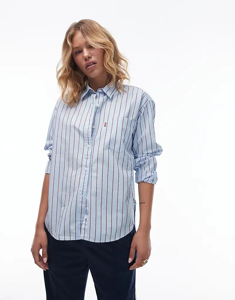 

Рубашка бойфренда Levi's Harlie синего цвета