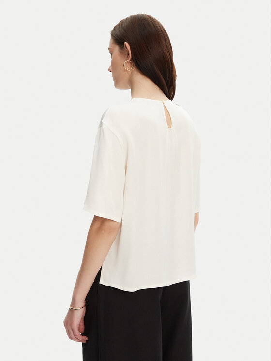 Футболка свободного кроя WW0WW45900 Tommy Hilfiger, экрю — фото 3