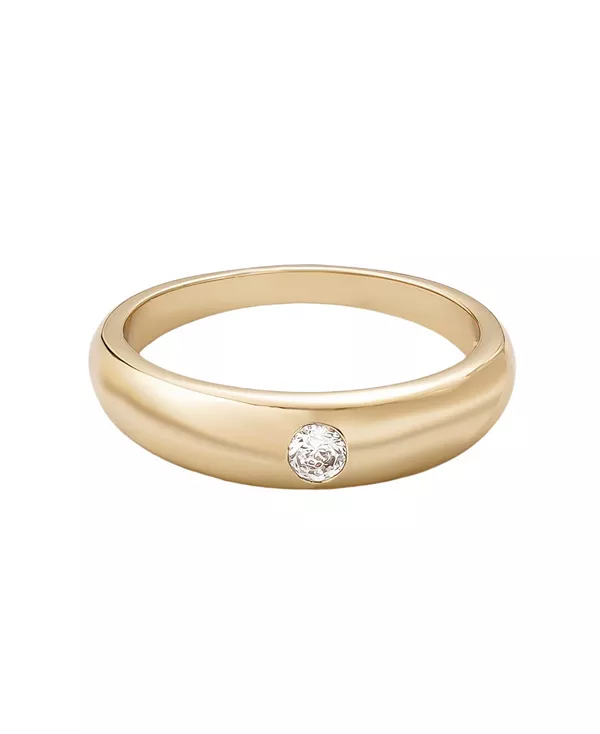 

Кольцо-Полоска с кубическим цирконием Adornia, gold