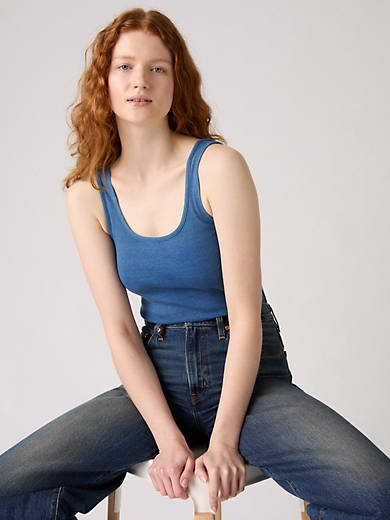 

Топ Essential Rib Levi's, цвет Indigo - Blue