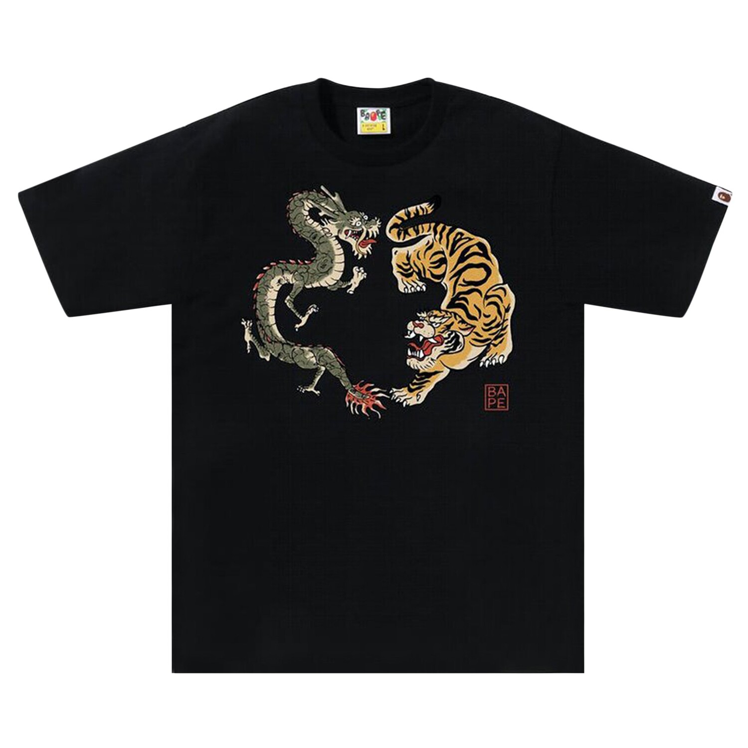 

Футболка BAPE Japan Culture Тигр и дракон, Черная