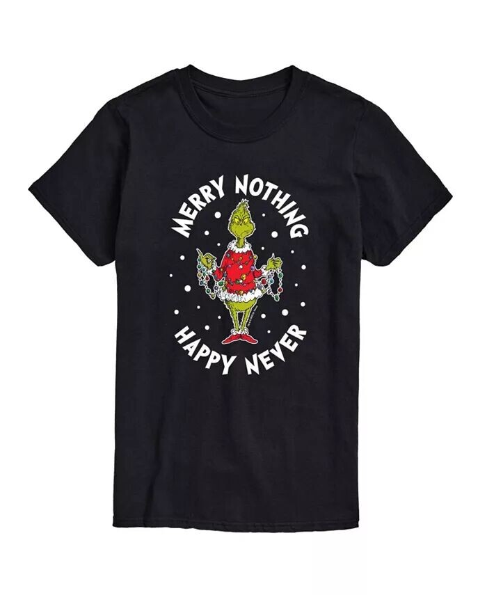 

Мужская футболка с рисунком Доктора Сьюза и Гринча Happy Whatever AIRWAVES, черный