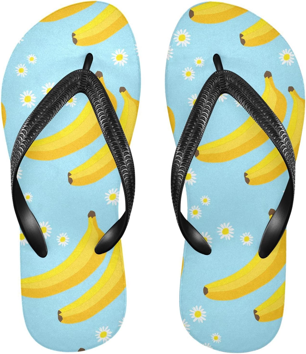 

Шлепанцы Daisies Banana Blue для пляжа, душа, летние тапочки из резины с нескользящей подошвой для мужчин и женщин Sinestour