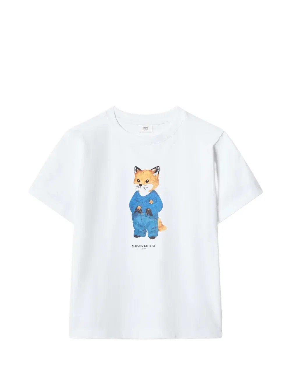Футболка с принтом лисы Maison Kitsuné, белый
