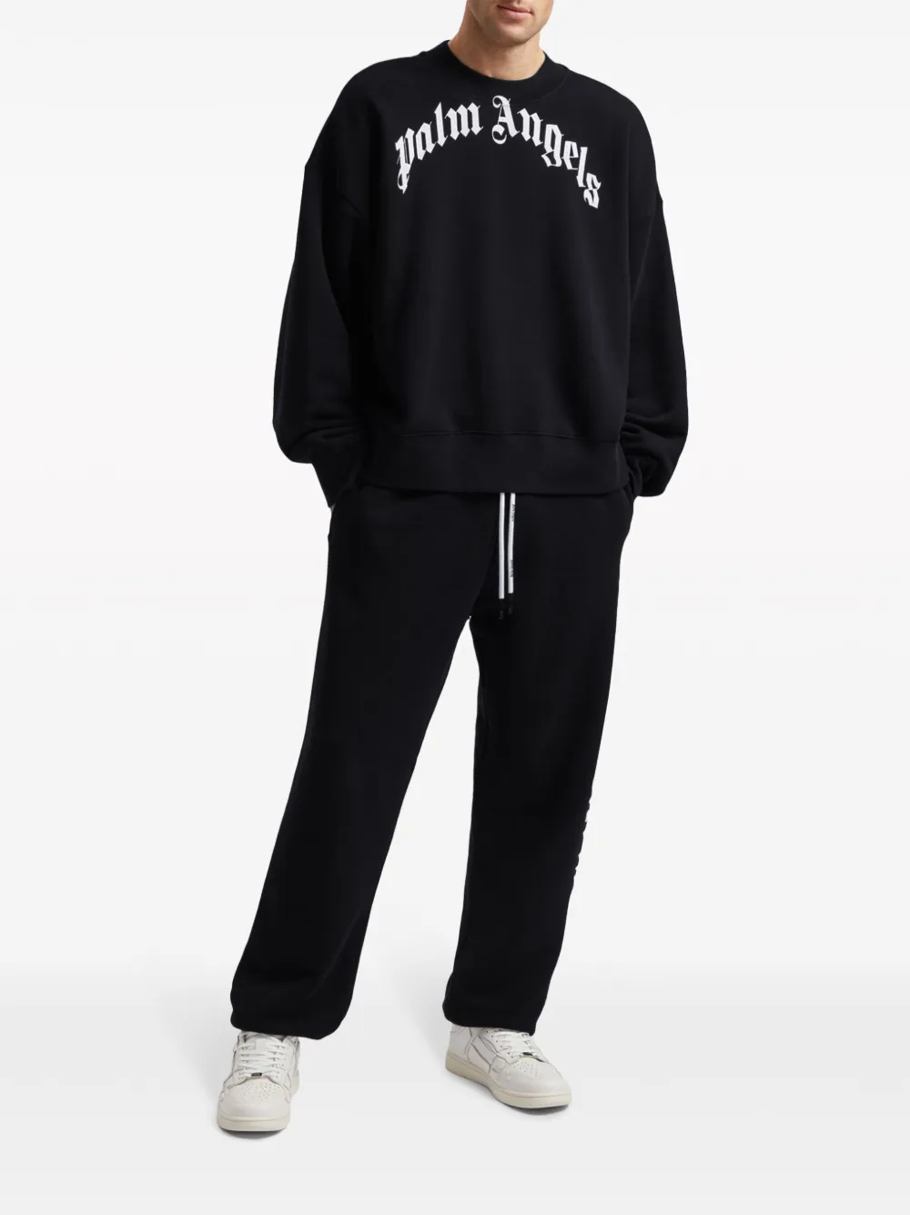 Спортивные брюки с кулиской и логотипом PALM ANGELS, черный — фото 2