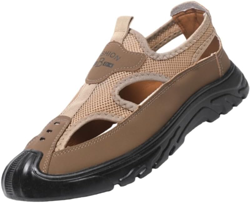 

Летние мужские модные сандалии, противоскользящие, дышащие, повседневные и удобные пляжные туфли Clolinde, светло-коричневый